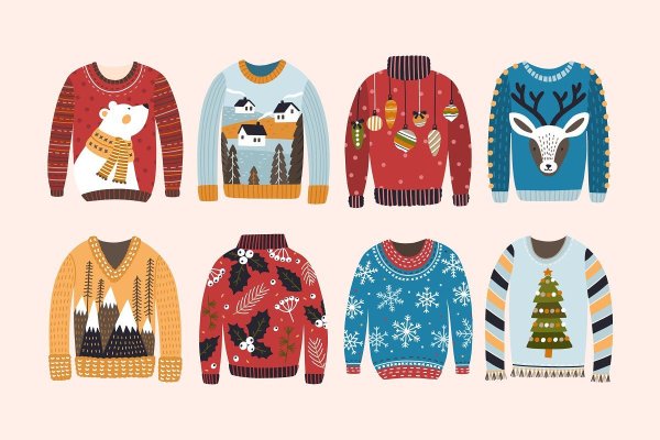 Свитер с зимним рисунком