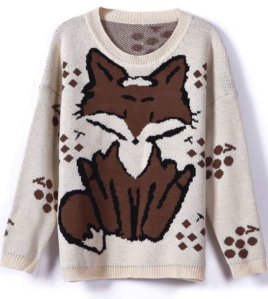 Аппликации на вязаном свитере