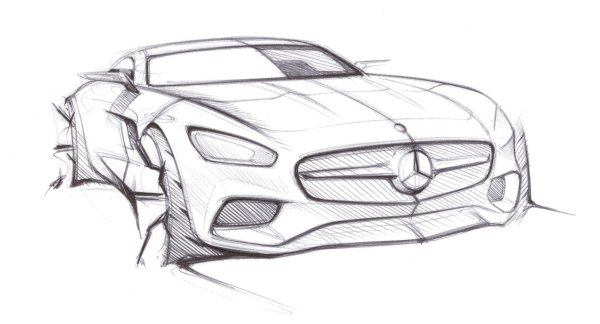 Мерседес AMG gt рисунок