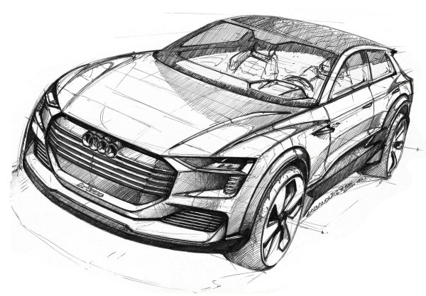 Audi e-tron рисунок