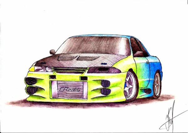 Нарисованные тюнингованные машины