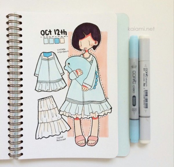 Скетчбук для рисования одежды