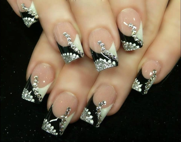 Черный френч со стразами