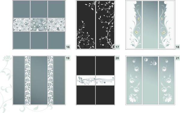 Шкаф купе с узорами