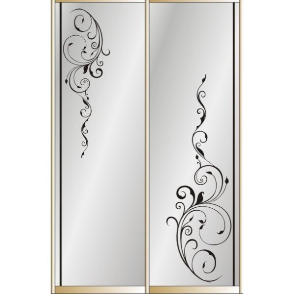 Шкаф купе Версаль p -353 пескоструй