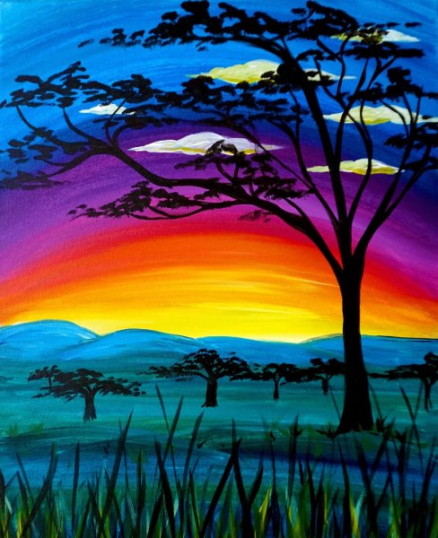 Разноцветный пейзаж