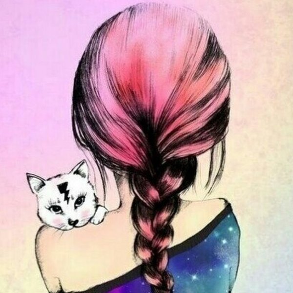 Нарисованные девушки на аву