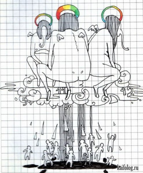 Смешные рисунки карандашом