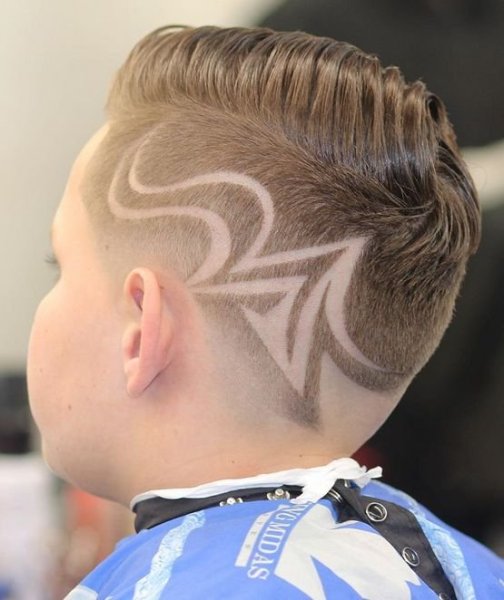 Детские стрижки с узорами