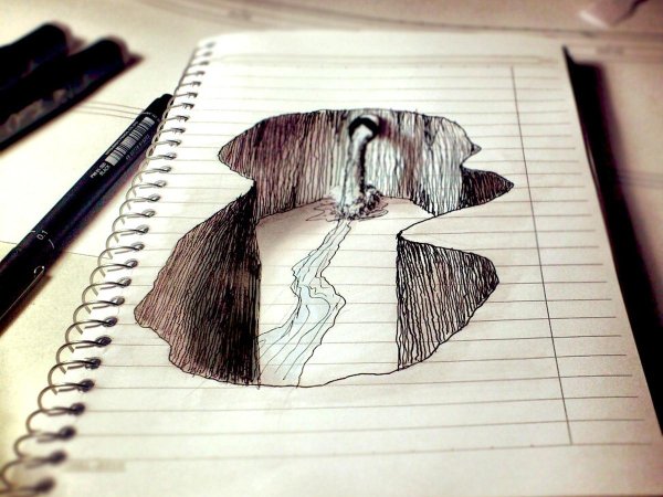 Рисунки карандашом в тетради