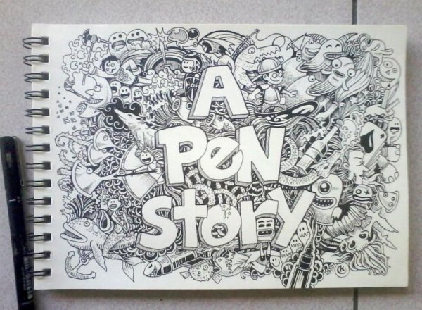 Классные надписи в скетчбуке