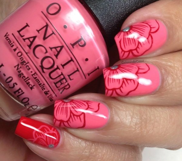 Нарисованный лак для ногтей