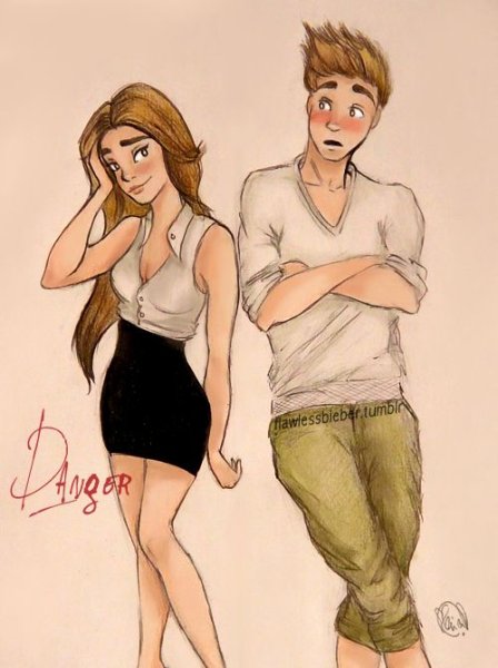 Парень и девушка мультяшные