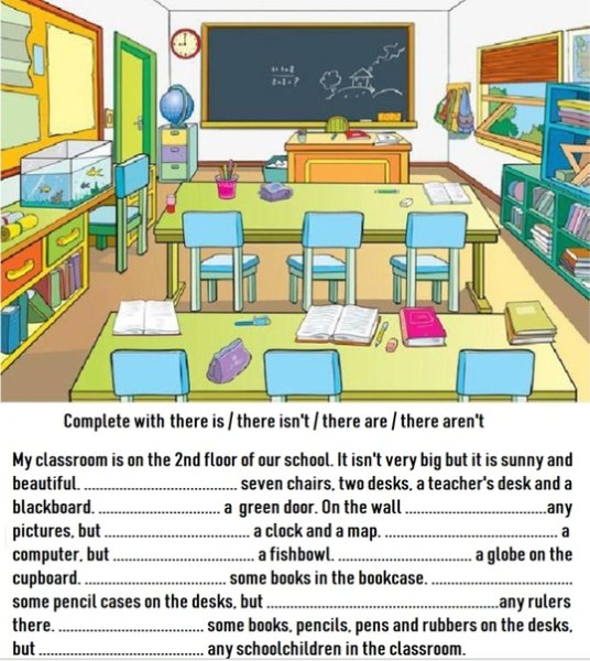 Нарисовать классную комнату