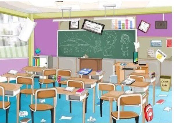 Мультяшный класс в школе