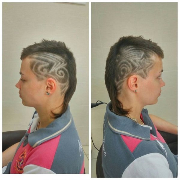 Причёски с выбриванием женские