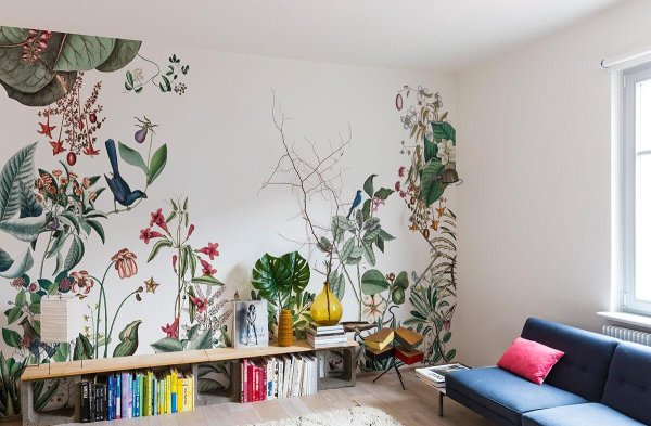 Стильные фотообои в интерьере