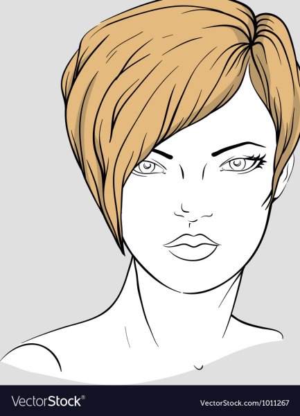 Портрет мамы с короткой стрижкой