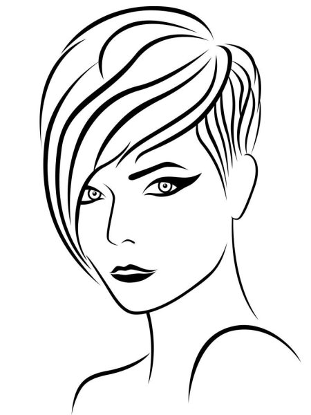 Технология стрижки Гарсон схема