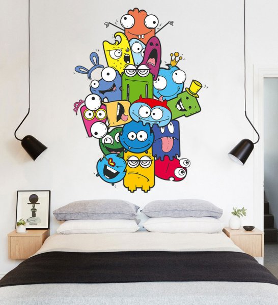 Забавные наклейки на дверь