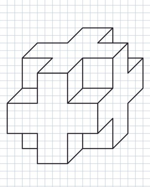 Узоры по клеточкам в тетради