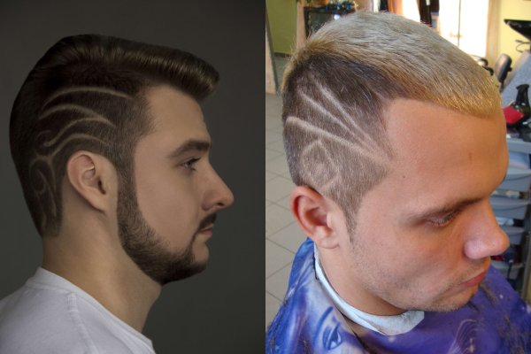 Короткие мужские стрижки с узорами