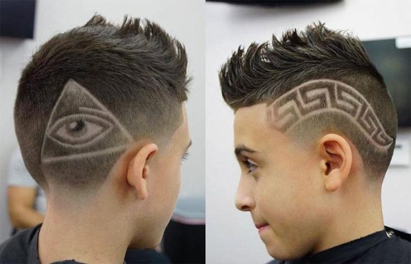 Причёски с рисунком для мужчин
