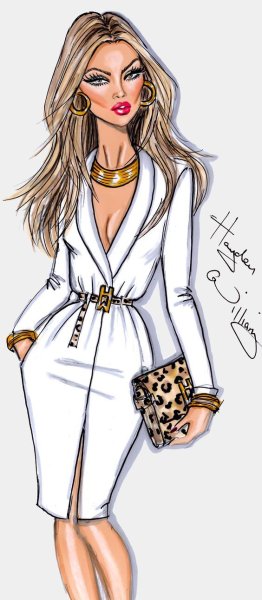 Эскизы модной одежды