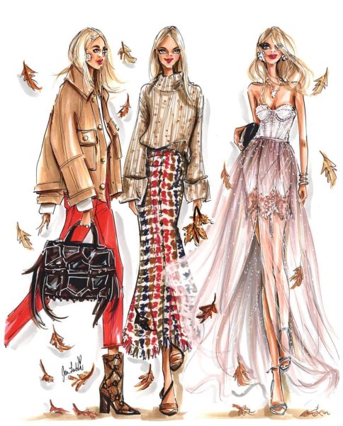 Современная одежда рисунок