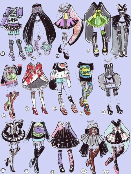 Идеи для рисования одежды