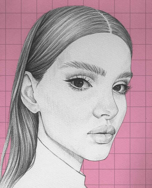 Лицо карандашом