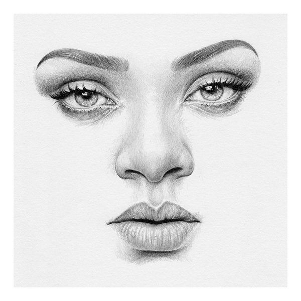 Ана де Армас рисунки портрет карандашом