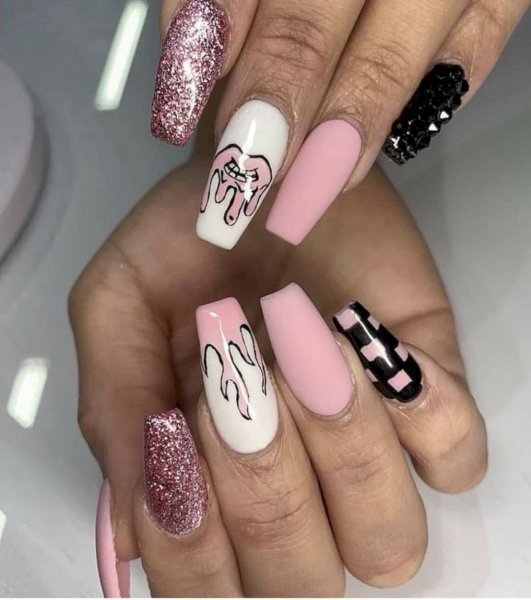 Матовые, стилет, миндаль