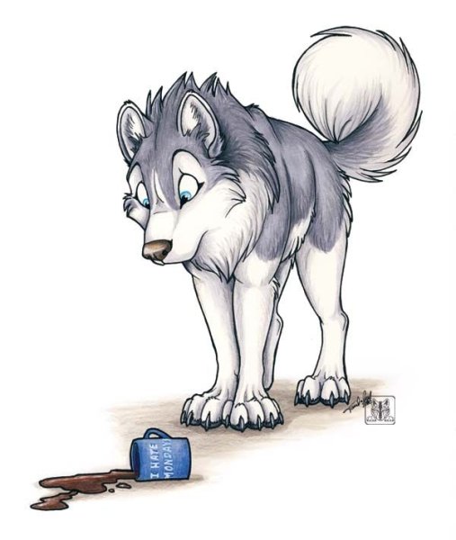 Волки рисунки мультяшные