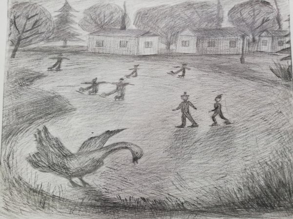 Иллюстрация к стихотворению Пушкина опрятней модного паркета