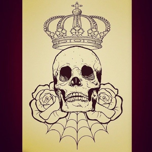 Череп рисунок