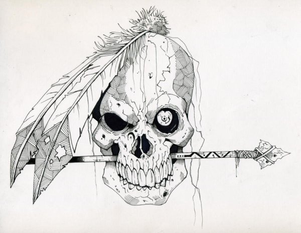 Череп рисунок