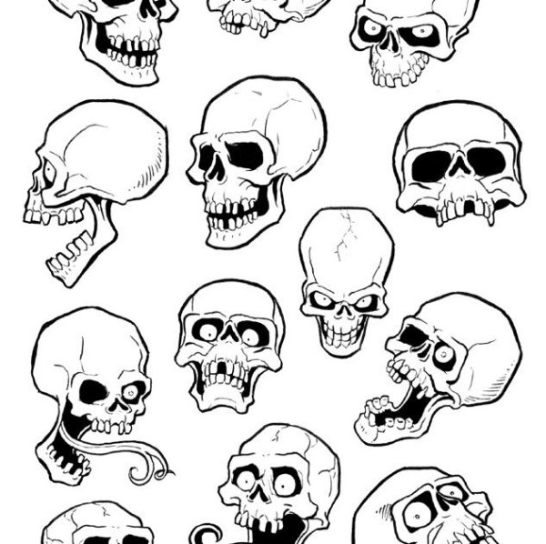 Маленькие рисуночки черепа