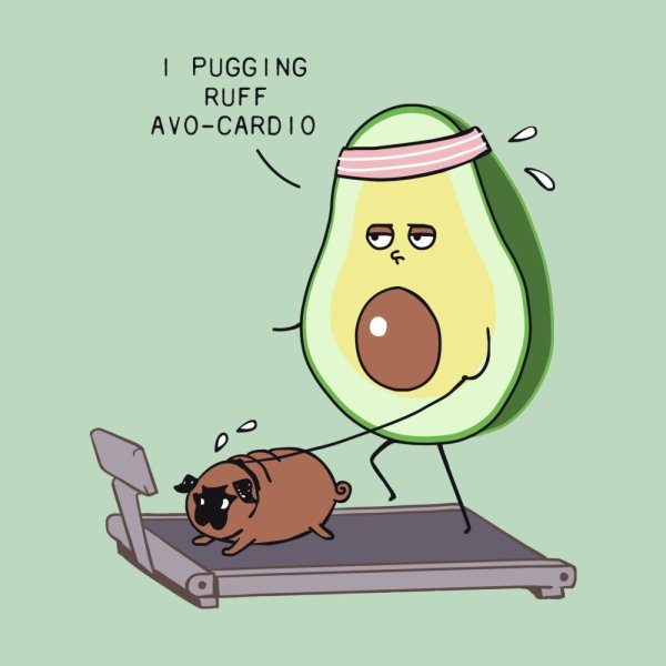 Авокадо рисунок смешной