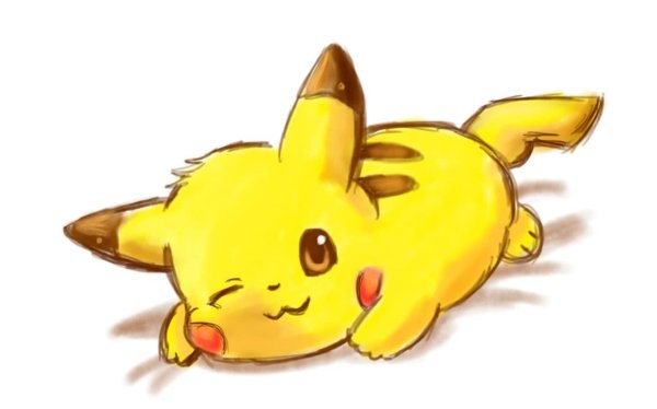 Милый Пикачу для срисовки