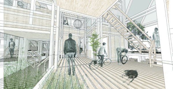 Концептуальное изображение в пространстве