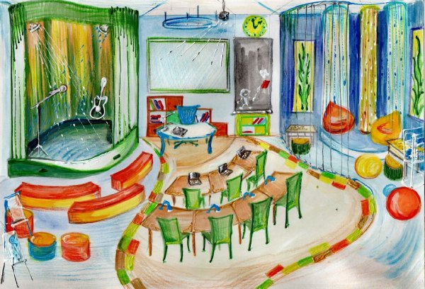 Эскиз интерьера магазина