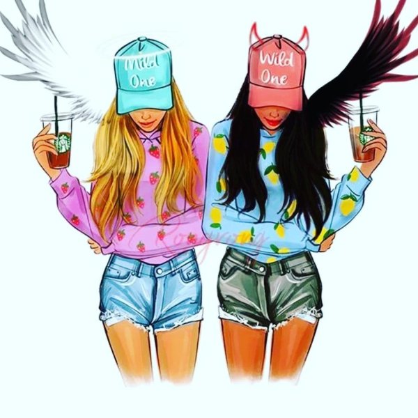 Лучшие подруги мультяшные