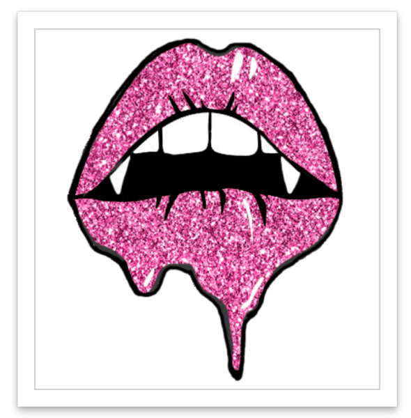 Губы вампира карандашом