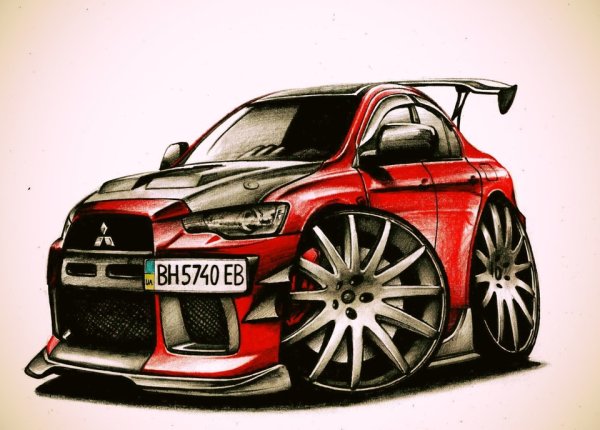 Машина в стиле шарж