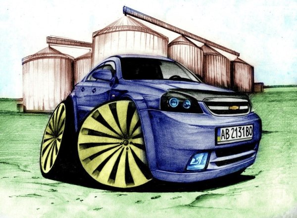 Зарисовка весёлой машины