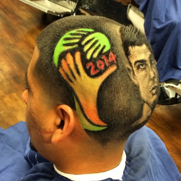 Прическа ящерица на голове