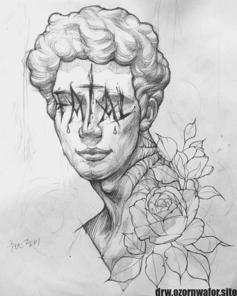 Тату на лицо эскизы