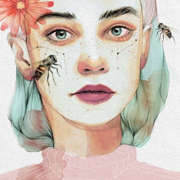 Акварельные портреты в скетчбук