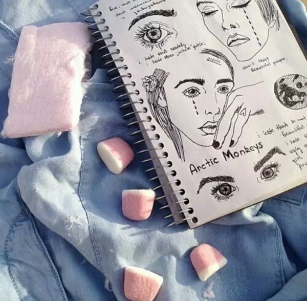 Идеи для рисования в скетчбуке Эстетика